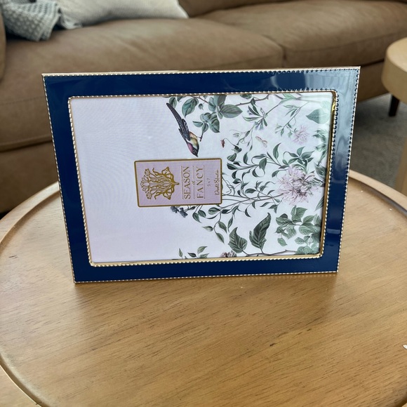 Season of Fancy 5x7 Picture Frame Navy Gold Vintage Dwell Studios - Picture 3 of 7